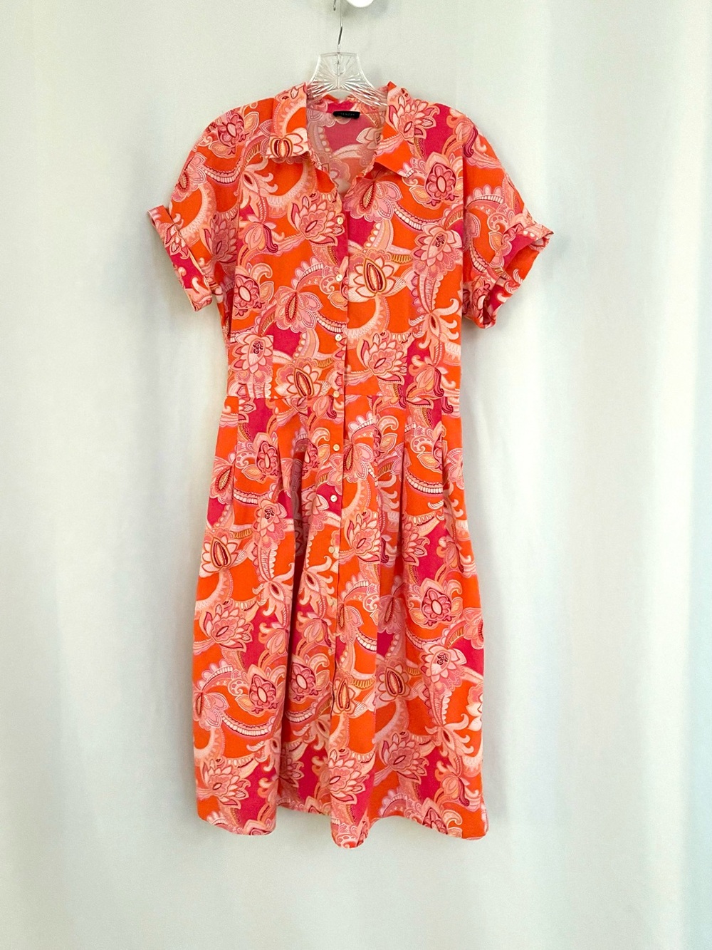 Talbots Vibrant Floral Shirt Dress - Picture 2 of 7